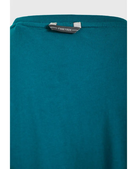 FUNKY BUDDHA T-shirt με Funky Buddha τύπωμα - The essentials FBM011-011-04 PEACOCK