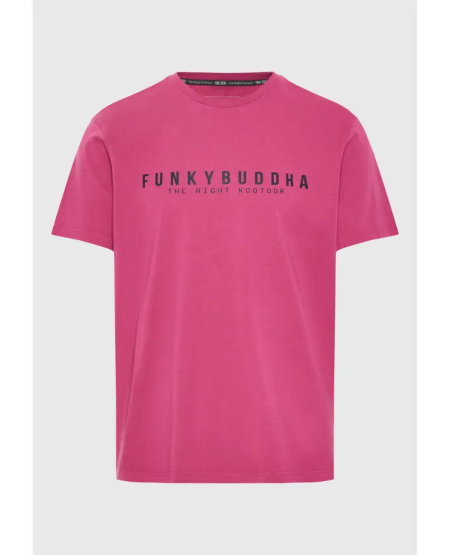 FUNKY BUDDHA T-shirt με Funky Buddha τύπωμα - The essentials FBM011-011-04 DRY ROSE