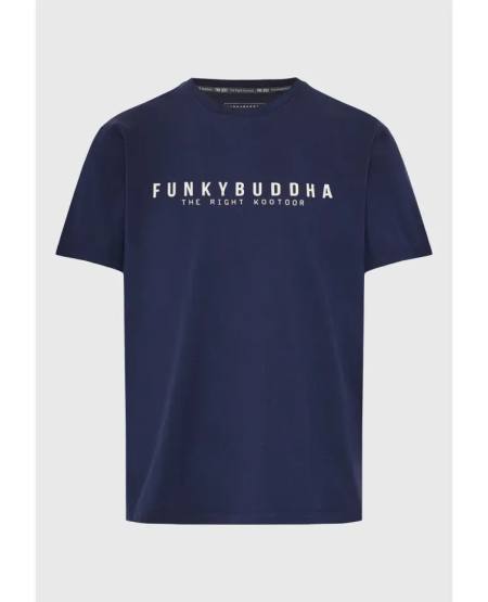 FUNKY BUDDHA T-shirt με Funky Buddha τύπωμα - The essentials FBM011-011-04 NAVY