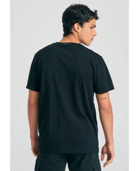 FUNKY BUDDHA T-shirt με Funky Buddha τύπωμα - The essentials FBM011-011-04 BLACK