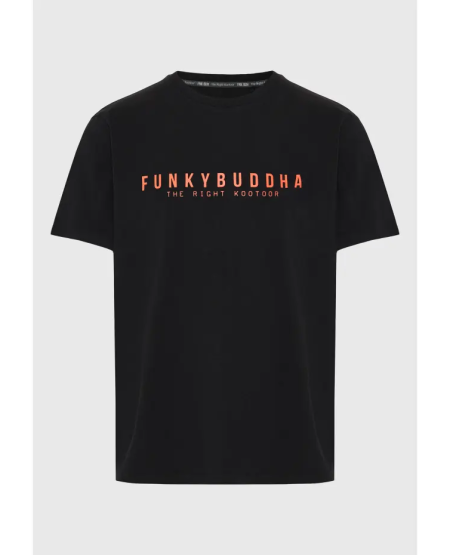 FUNKY BUDDHA T-shirt με Funky Buddha τύπωμα - The essentials FBM011-011-04 BLACK