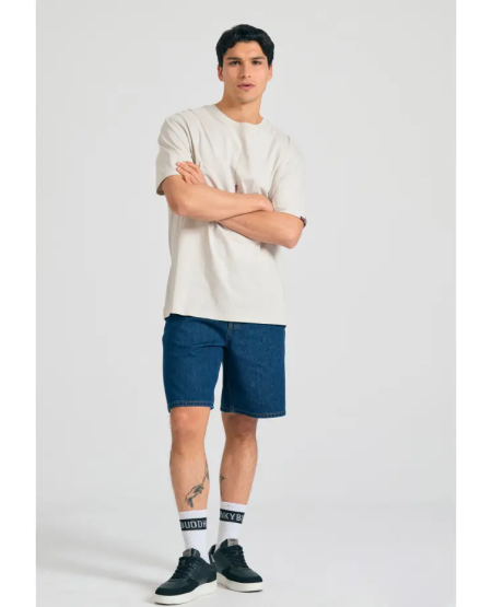 FUNKY BUDDHA Relaxed fit t-shirt με photographic τύπωμα FBM011-302-04 MIST