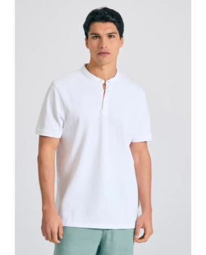 FUNKY BUDDHA Mao neck polo...