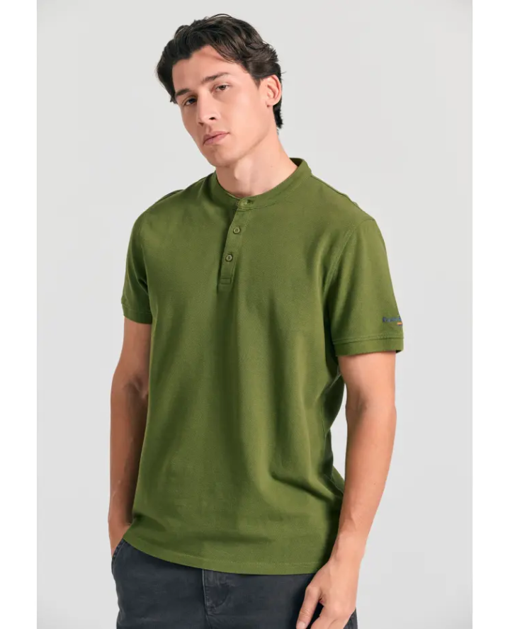 FUNKY BUDDHA Μπλούζα polo με λαιμό...