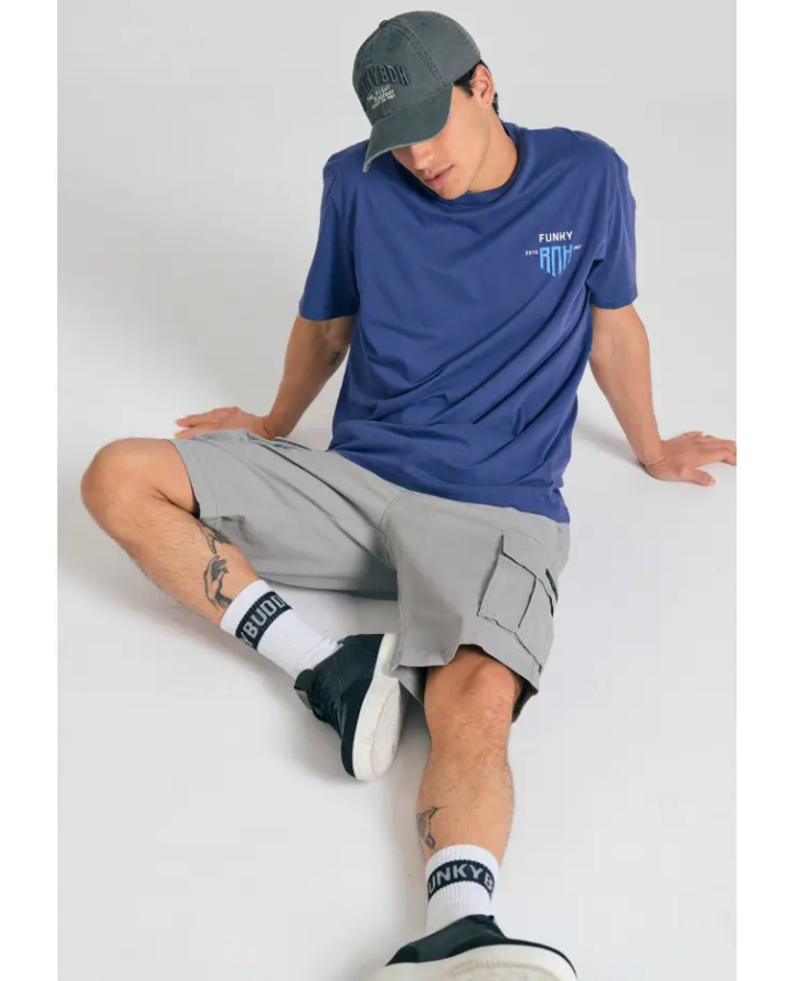 FUNKY BUDDHA Ανδρική cargo βερμούδα -...