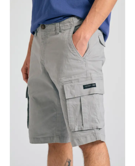 FUNKY BUDDHA Ανδρική cargo βερμούδα - The essentials FBM011-002-03 ELEPHANT