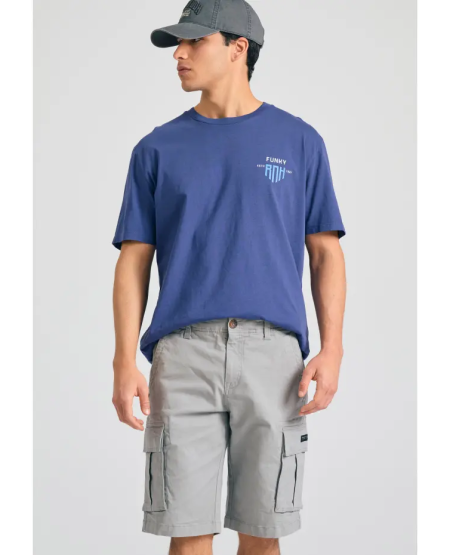 FUNKY BUDDHA Men's cargo shorts - The essentials FBM011-002-03 ELEPHANT