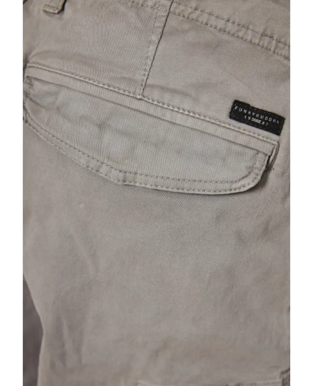 FUNKY BUDDHA Men's cargo shorts - The essentials FBM011-002-03 ELEPHANT