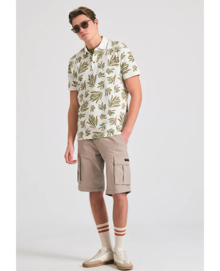 FUNKY BUDDHA Men's cargo shorts - The essentials FBM011-002-03 GREIGE