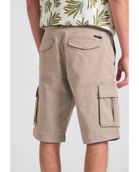 FUNKY BUDDHA Men's cargo shorts - The essentials FBM011-002-03 GREIGE