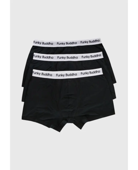 FUNKY BUDDHA Εσώρουχα boxer (3-pack) FBM011-080-10 BLACK