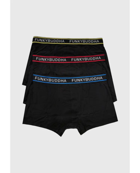 FUNKY BUDDHA Εσώρουχα boxer (3-pack) FBM011-083-10 BLACK
