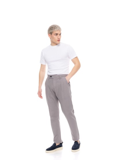 COVER JEANS MENS CROPPED CHINOPANTS WILLY LM111-30 GREY