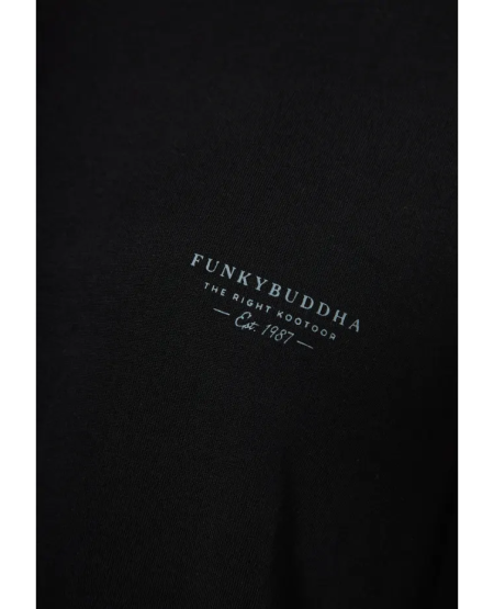 FUNKY BUDDHA Ανδρικό tank top με logo στο στήθος FBM011-003-04 BLACK