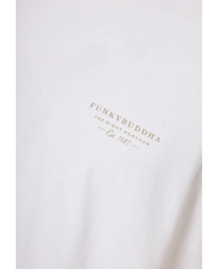 FUNKY BUDDHA Ανδρικό tank top με logo στο στήθος FBM011-003-04 WHITE