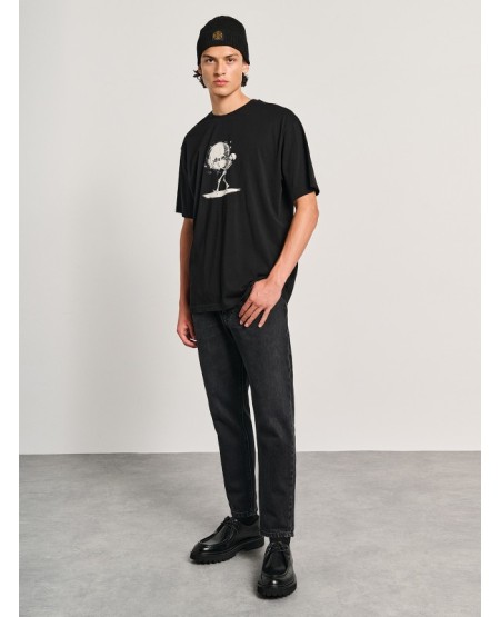 STAFF JEANS Ανδρικό Βαμβακερό Μπλουζάκι Χαλαρή Εφαρμογή Κοντό Μανίκι SCULL 64-018.054.N0000