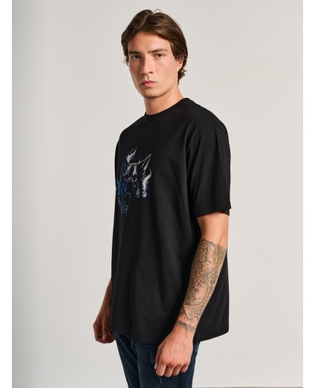 STAFF JEANS Ανδρικό Βαμβακερό Μπλουζάκι Χαλαρή Εφαρμογή Κοντό Μανίκι FANG 64-015.054.Ν0000