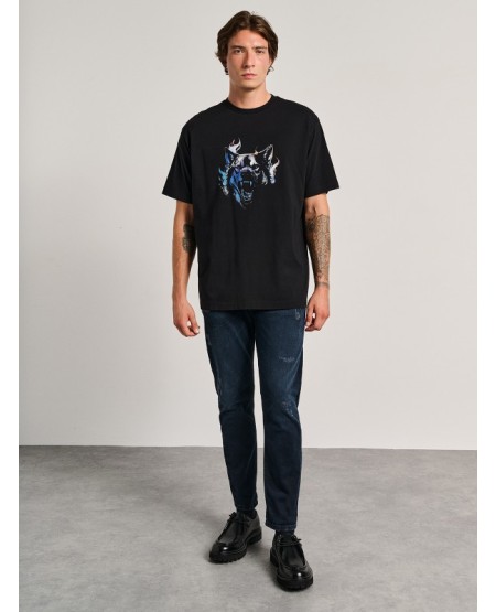 STAFF JEANS Ανδρικό Βαμβακερό Μπλουζάκι Χαλαρή Εφαρμογή Κοντό Μανίκι FANG 64-015.054.Ν0000