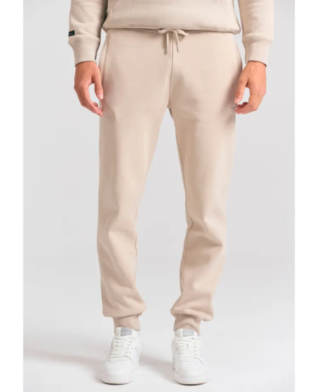 FUNKY BUDDHA Ανδρικό jogger παντελόνι φόρμας FBM012-050-02 GREIGE