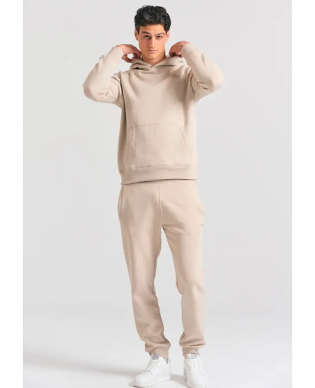 FUNKY BUDDHA Ανδρικό jogger παντελόνι φόρμας FBM012-050-02 GREIGE