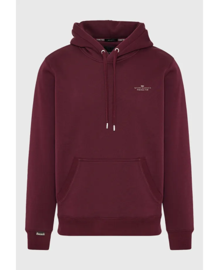 FUNKY BUDDHA Solid overhead hoodie - The Essentials FBM012-002-06 MERLOT