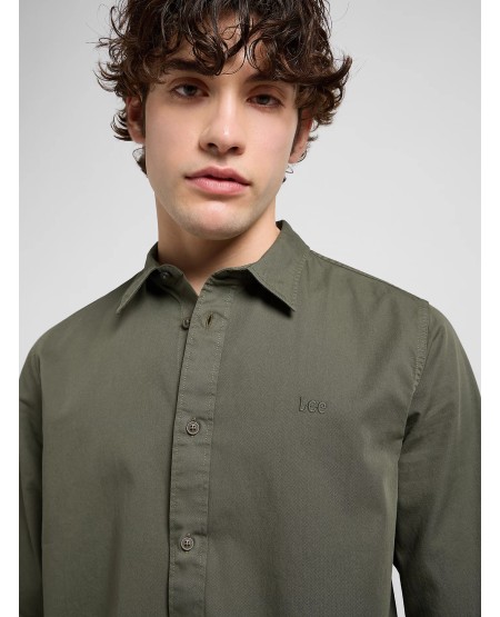 LEE® Regular Patch Shirt 112370548 Olive Gray