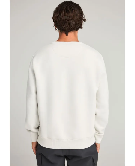 FUNKY BUDDHA Men's crewneck sweatshirt with printed logo FBM012-008-06 MIST