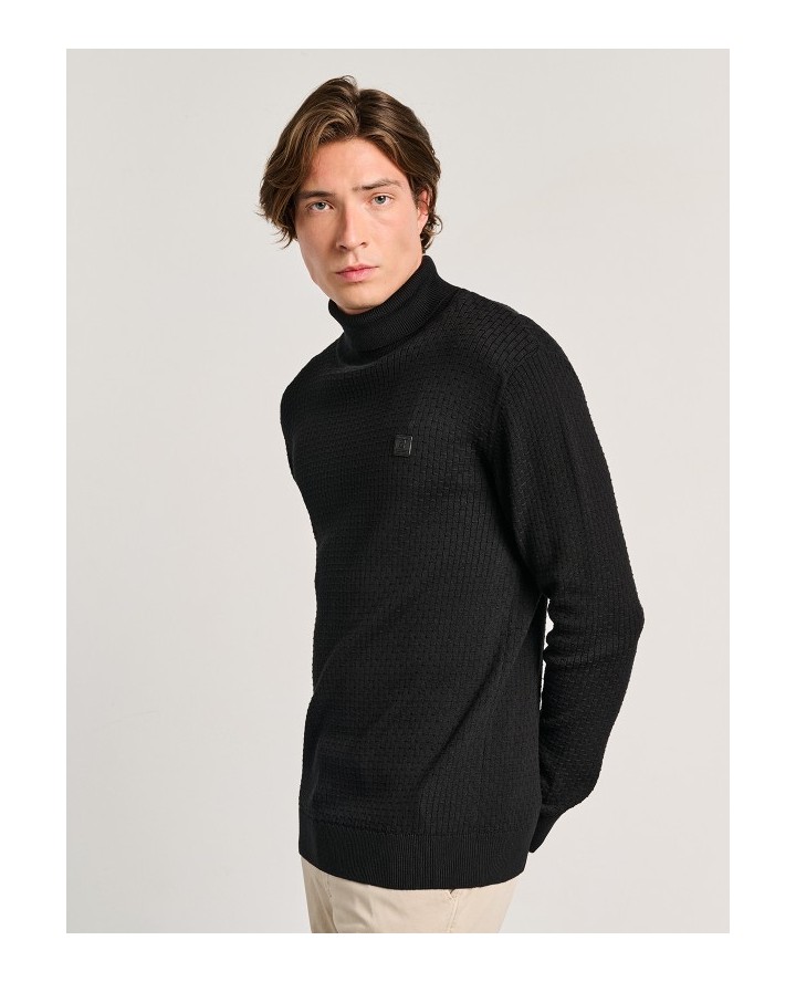 STAFF JEANS Huck Knit Rollneck...