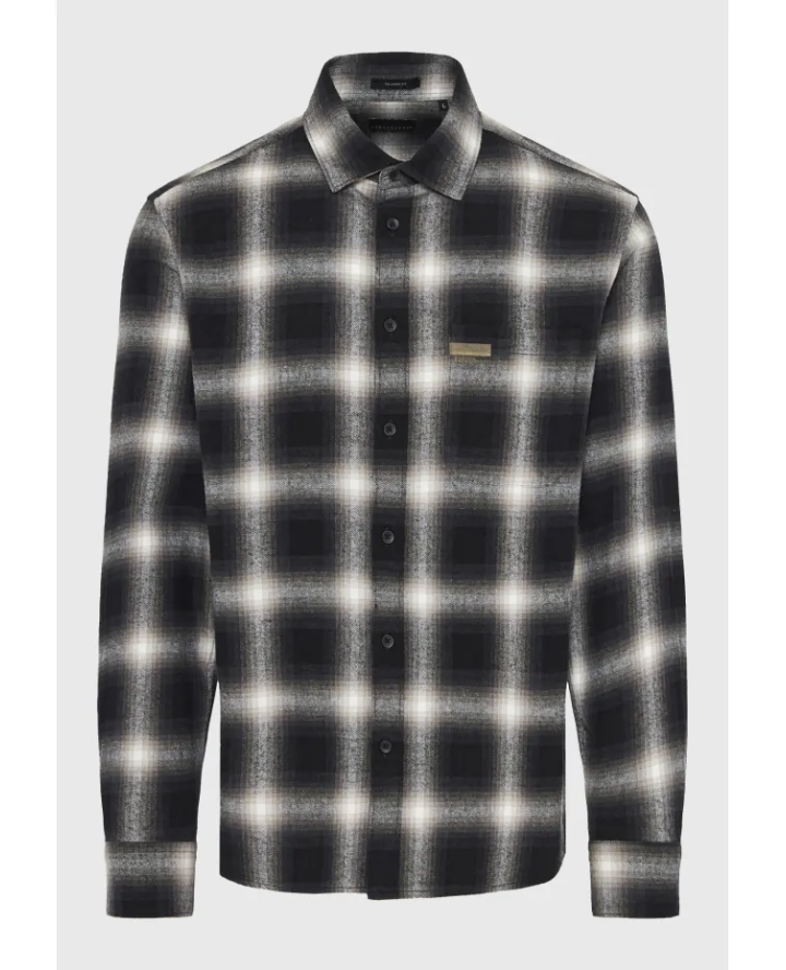 FUNKY BUDDHA Men's plaid shirt with...