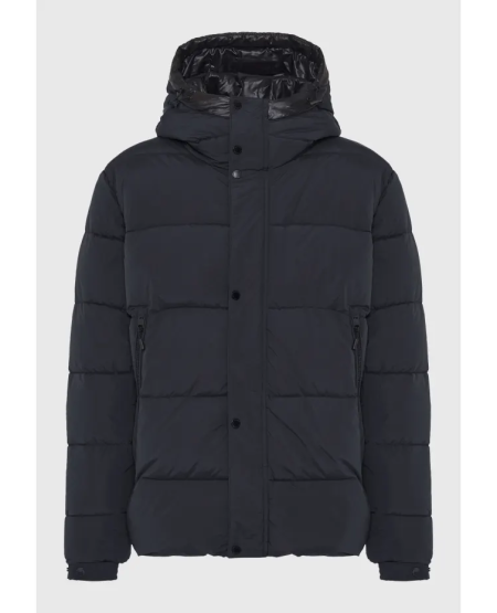 FUNKY BUDDHA Ανδρικό puffer μπουφάν με κουκούλα FBM012-031-01 BLACK FW25/26