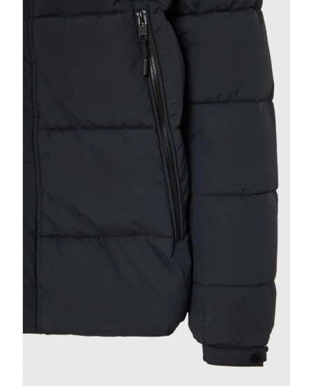 FUNKY BUDDHA Ανδρικό puffer μπουφάν με κουκούλα FBM012-031-01 BLACK FW25/26