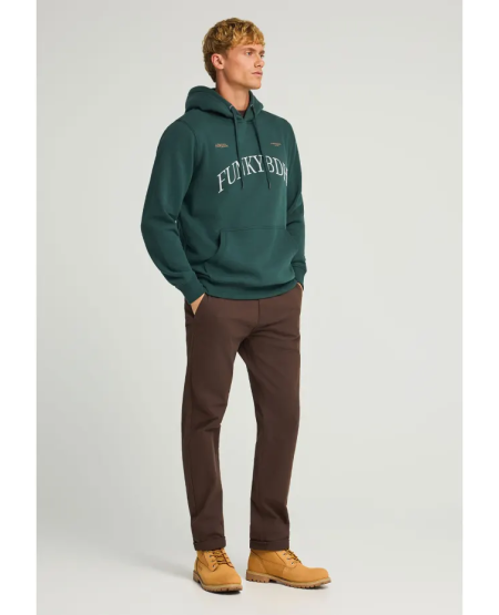 FUNKY BUDDHA Ανδρικό chino παντελόνι - The essentials FBM012-001-02 ESPRESSO FW25/26