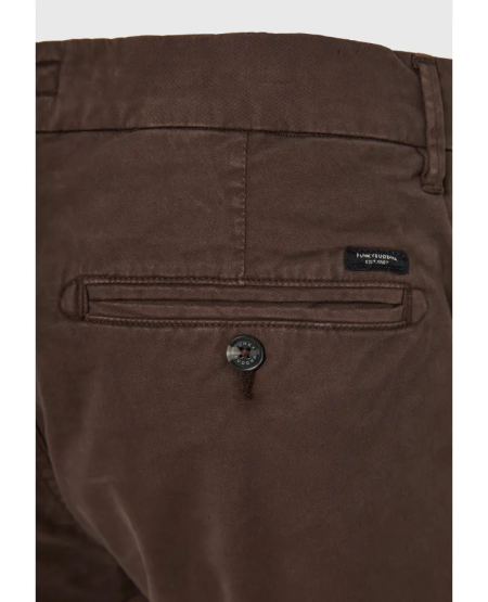 FUNKY BUDDHA Ανδρικό chino παντελόνι - The essentials FBM012-001-02 ESPRESSO FW25/26