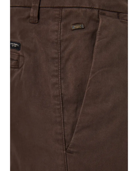 FUNKY BUDDHA Ανδρικό chino παντελόνι - The essentials FBM012-001-02 ESPRESSO FW25/26
