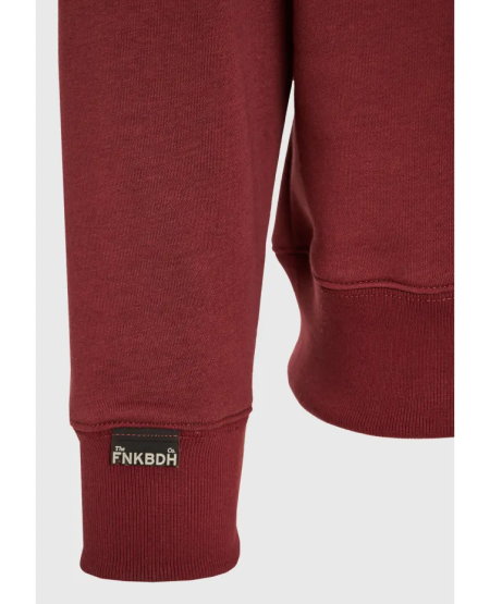 FUNKY BUDDHA Ανδρικό φούτερ με τυπωμένο logo - The essentials FBM012-003-06 MAROON FW25/26