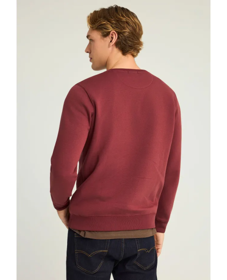 FUNKY BUDDHA Ανδρικό φούτερ με τυπωμένο logo - The essentials FBM012-003-06 MAROON FW25/26