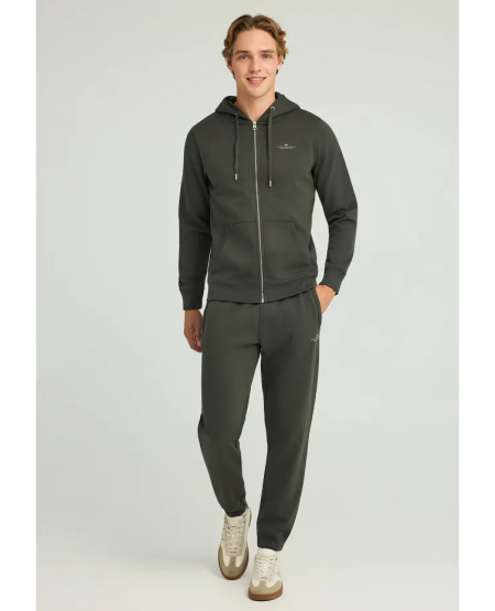 FUNKY BUDDHA Ανδρική φούτερ ζακέτα με κουκούλα- The essentials FBM012-001-06 FOREST NIGHT FW25/26