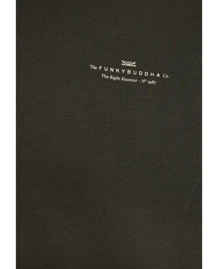 FUNKY BUDDHA Ανδρική φούτερ ζακέτα με κουκούλα- The essentials FBM012-001-06 FOREST NIGHT FW25/26