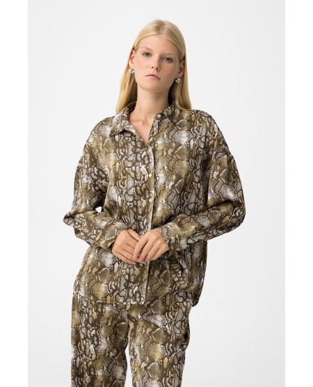 TIFFOSI ΓΥΝΑΙΚΕΙΟ ΠΟΥΚΑΜΙΣΟ ANIMAL PRINT RELAXED FIT 10062779_895 FW25/26