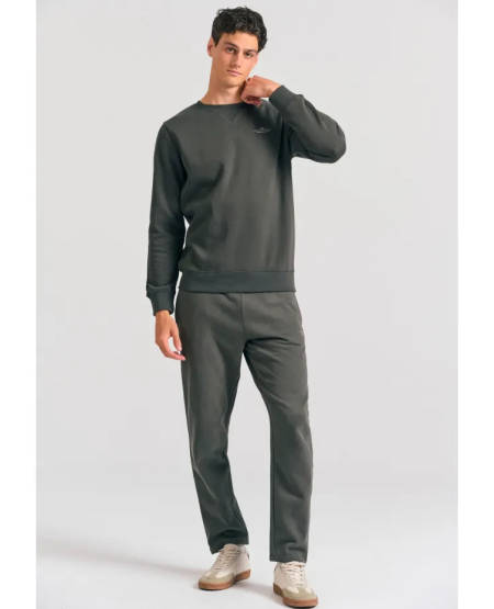 FUNKY BUDDHA Ανδρικό φούτερ με τυπωμένο logo - The essentials FBM012-003-06 FOREST NIGHT FW25/26