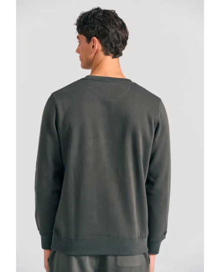 FUNKY BUDDHA Ανδρικό φούτερ με τυπωμένο logo - The essentials FBM012-003-06 FOREST NIGHTFW25/26