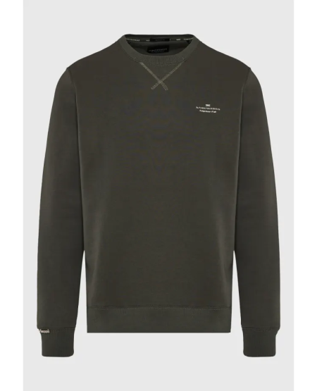 FUNKY BUDDHA Ανδρικό φούτερ με τυπωμένο logo - The essentials FBM012-003-06 FOREST NIGHT FW25/26