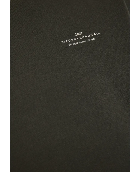 FUNKY BUDDHA Ανδρικό φούτερ με τυπωμένο logo - The essentials FBM012-003-06 FOREST NIGHTFW25/26