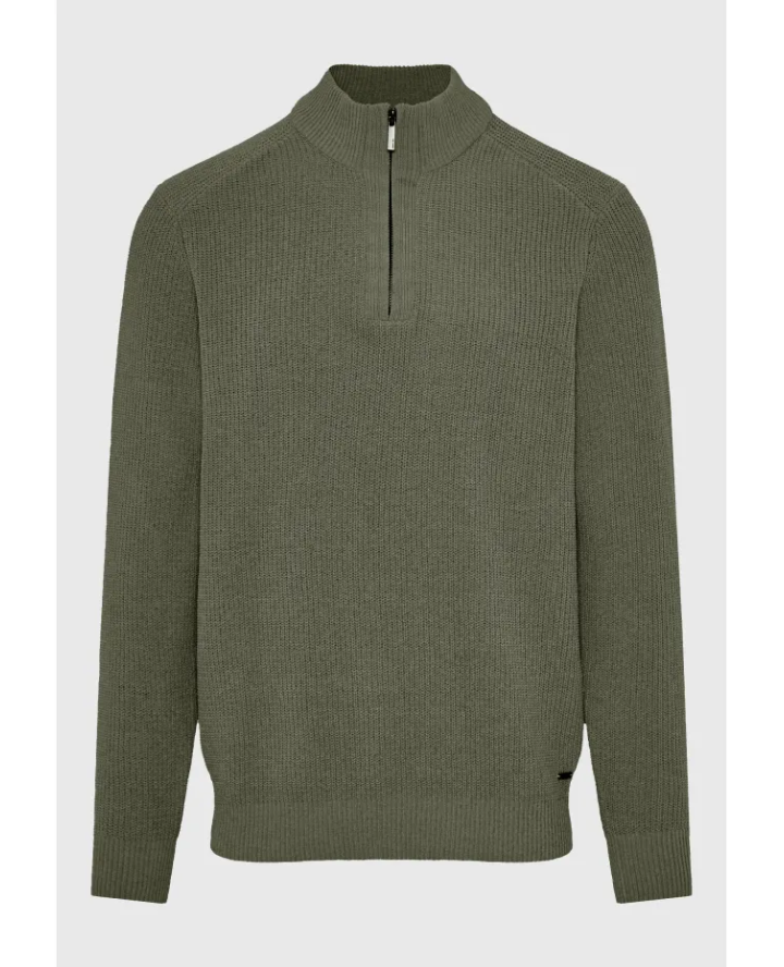 FUNKY BUDDHA Ανδρικό half-zip πλεκτό...