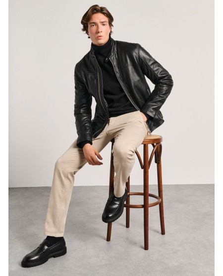 STAFF JEANS Aνδρικό Δερμάτινο Μπουφάν 66-307.054.N0090 FW25/26