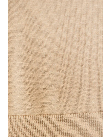 FUNKY BUDDHA Ανδρικό βαμβακερό πουλόβερ - The essentials FBM012-001-09 LT CIGAR MEL