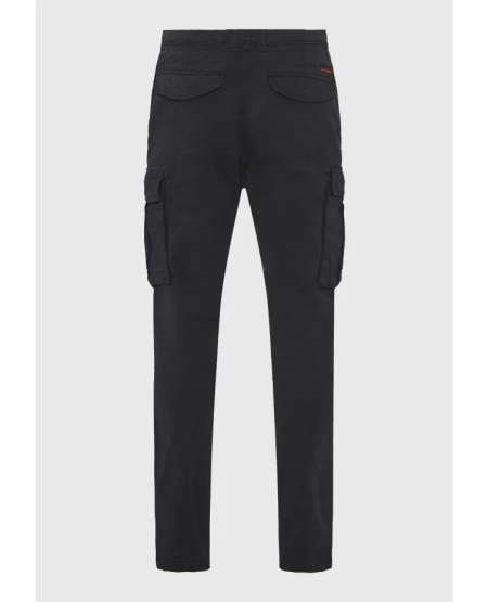 FUNKY BUDDHA Ανδρικό comfort cargo παντελόνι - The essentials FBM012-002-02 BLACK