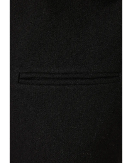 FUNKY BUDDHA Ανδρικό παλτό με εσωτερική επένδυση FBM012-076-01 BLACK