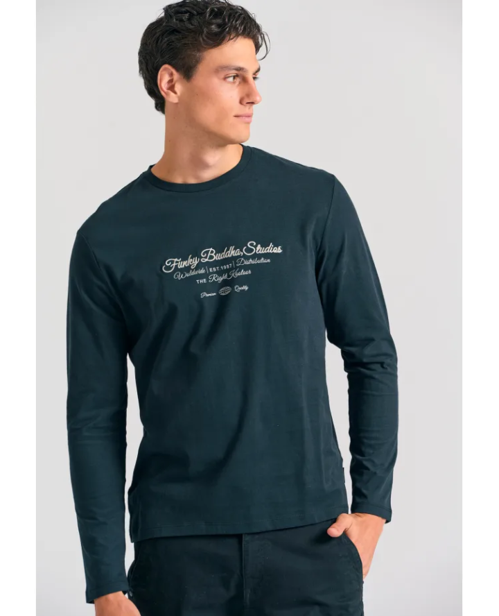 FUNKY BUDDHA Μακρυμάνικο T-shirt με...