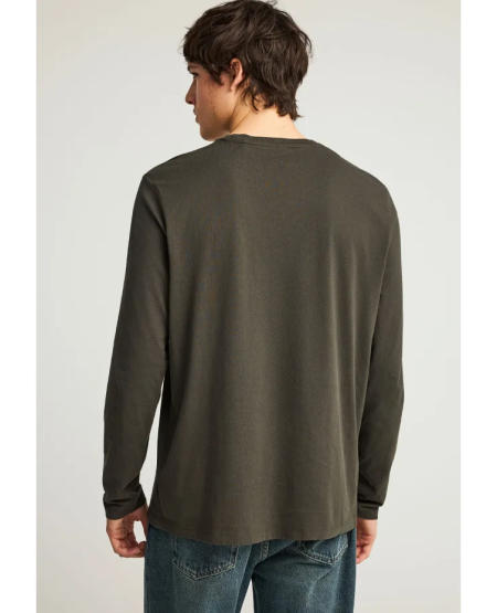 FUNKY BUDDHA Μακρυμάνικη μπλούζα με branded τύπωμα FBM012-003-07 FOREST NIGHT FW25/26